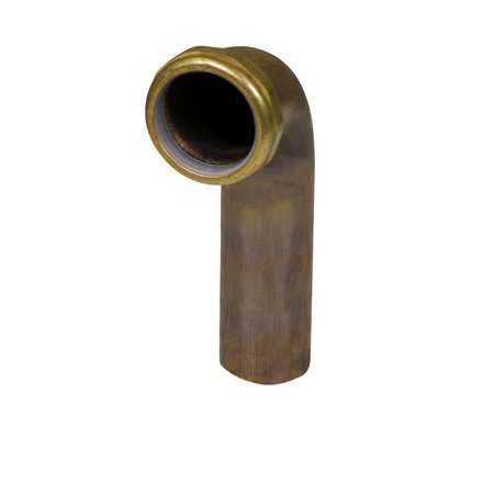 EVERFLOW Slip Joint Waste Bend for Tubular Drain Applications, 17GA Brass 1-1/2"x18" 41918